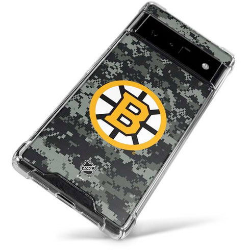 NHL Boston Bruins Camo Google Pixel 6 Clear Case